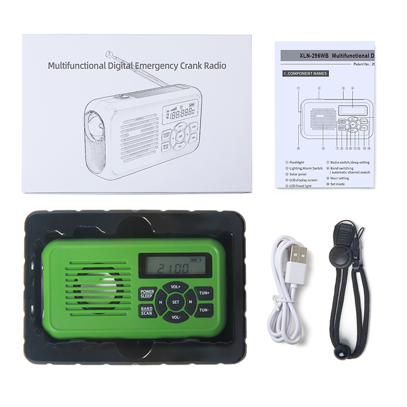 Emergency Radio Solar - 2026 OEM Portable Rechargeable Emergency Solar
