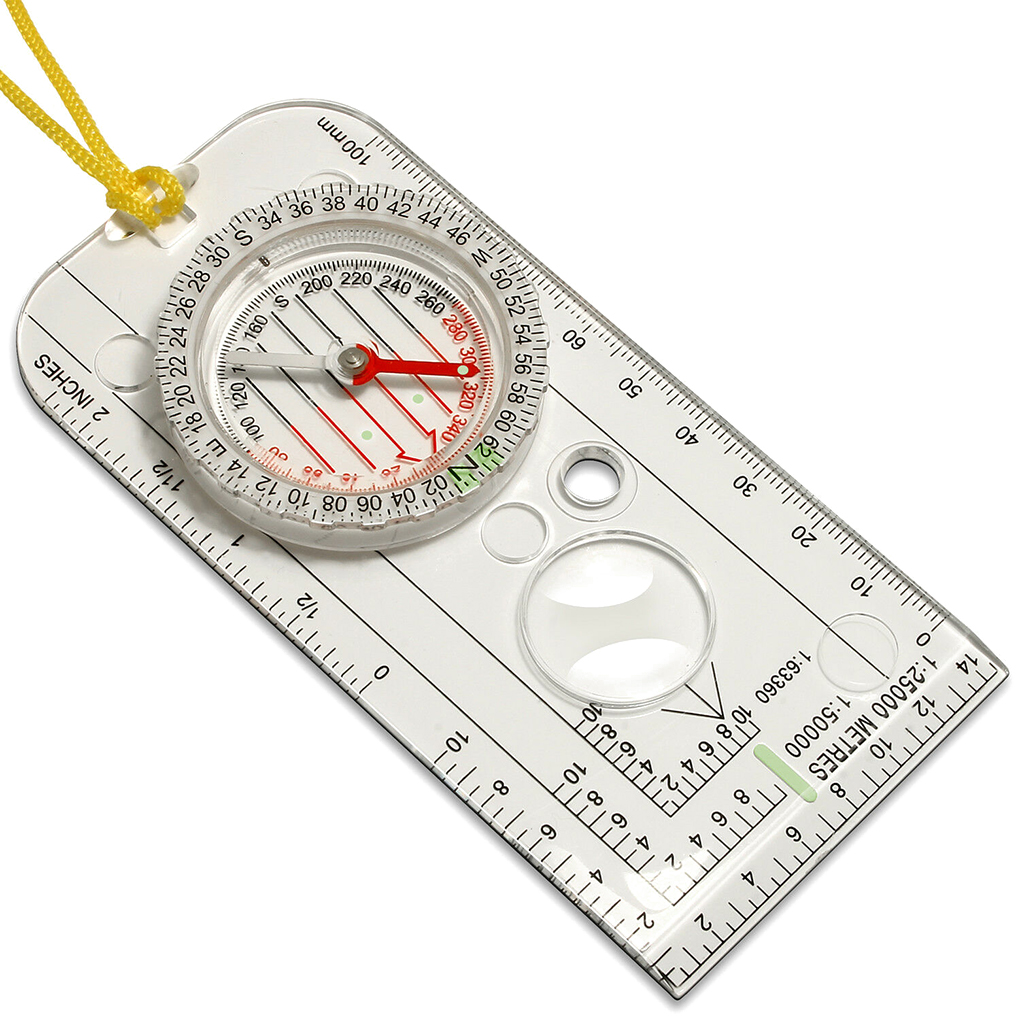 Outdoor Adventure Backpack - Compass Navigation Map Ruler Reading Scouting