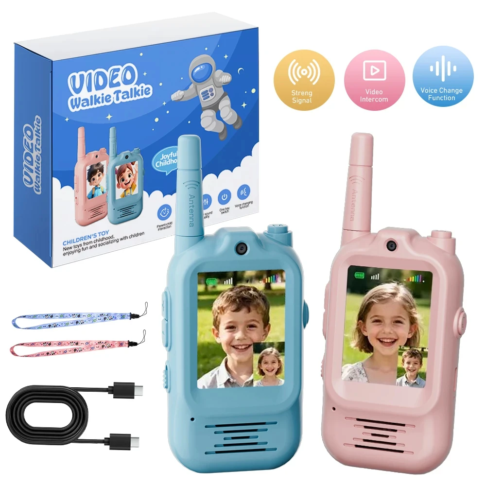 Outdoor Adventure Videos - 2pcs Kids Video Walkie Talkie Rechargeable