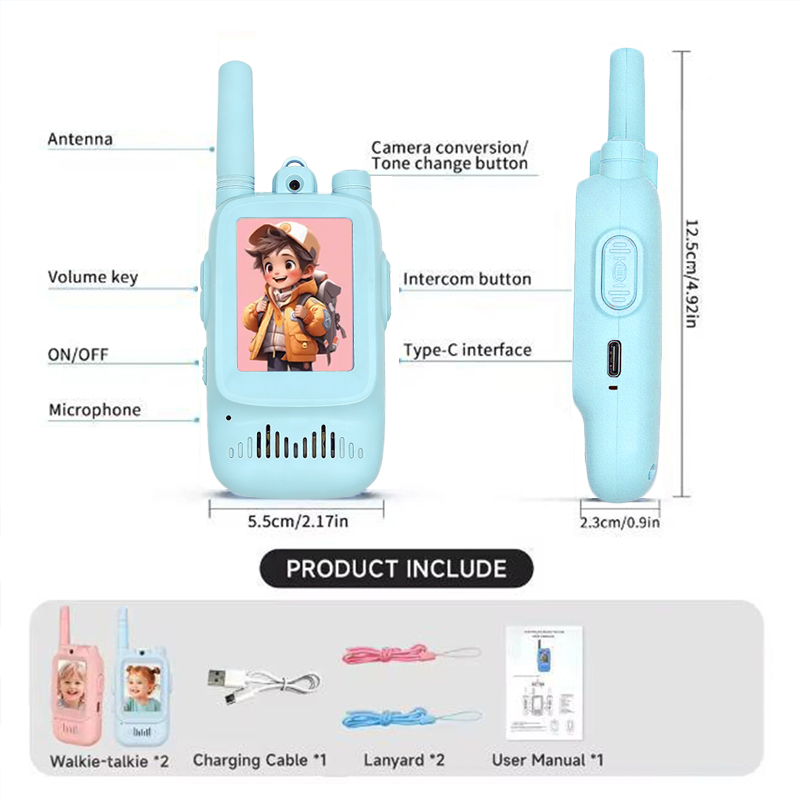 2pcs kids Video Walkie Talkie  - Outdoor Adventure Videos recension och pris