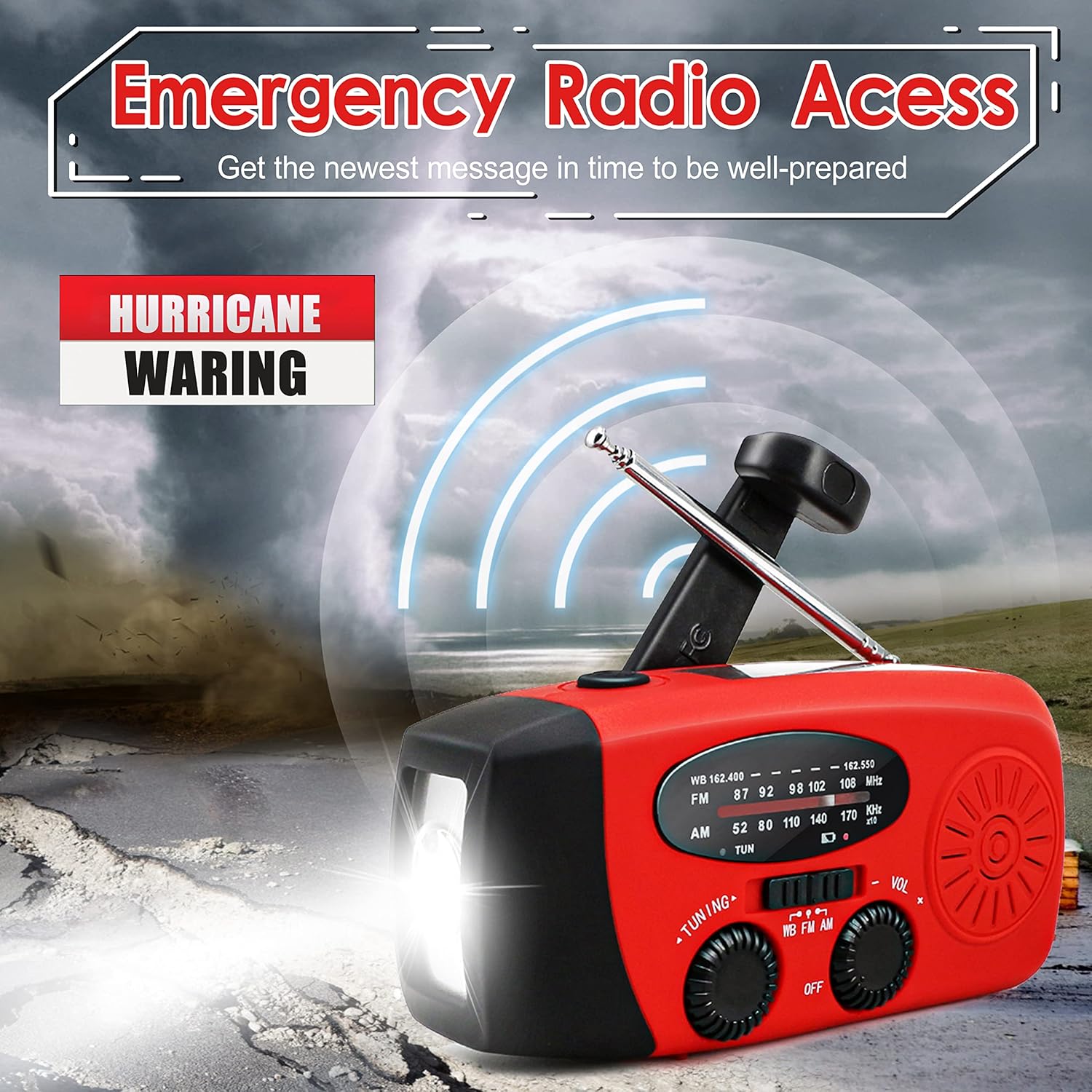 Multifunctional Hand Cranked G - Emergency Radio Solar recension och pris