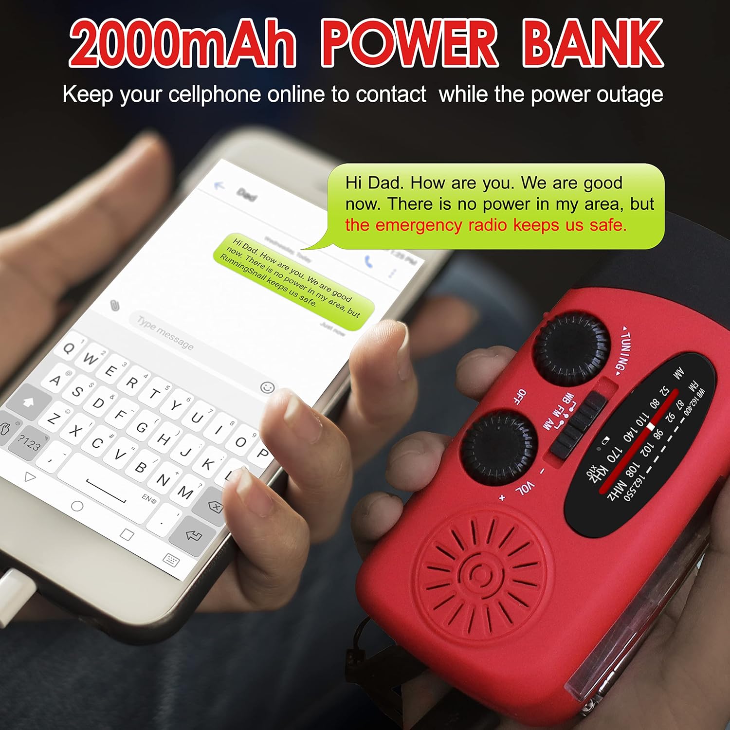 Multifunctional Hand Cranked G - Emergency Radio Solar recension och pris