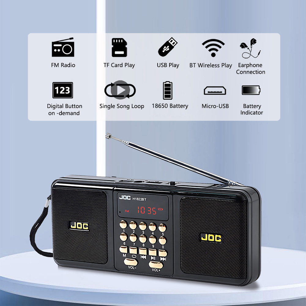 Portable Stereo FM Radio Wirel - Emergency Radio Solar recension och pris