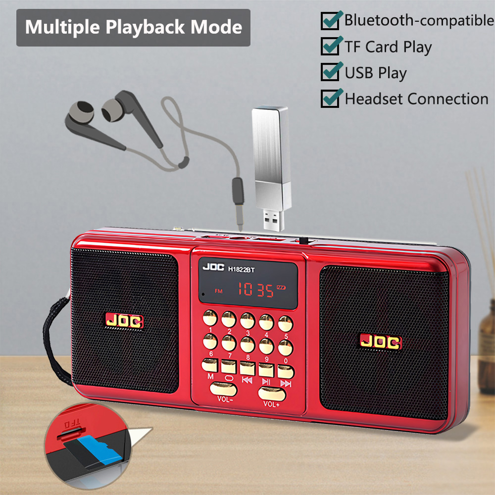 Portable Stereo FM Radio Wirel - Emergency Radio Solar recension och pris