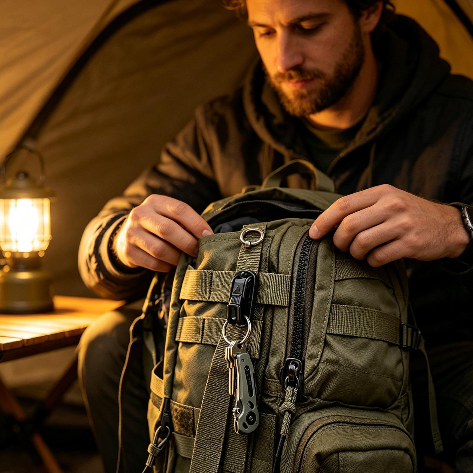 Keychain Belt Clip Multifuncti - Outdoor Adventure Backpack recension och pris