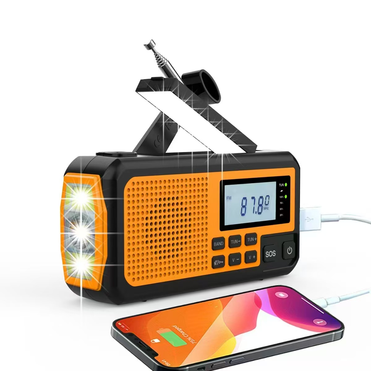 For Spanish Christmas Gift Eme - Emergency Radio Solar recension och pris