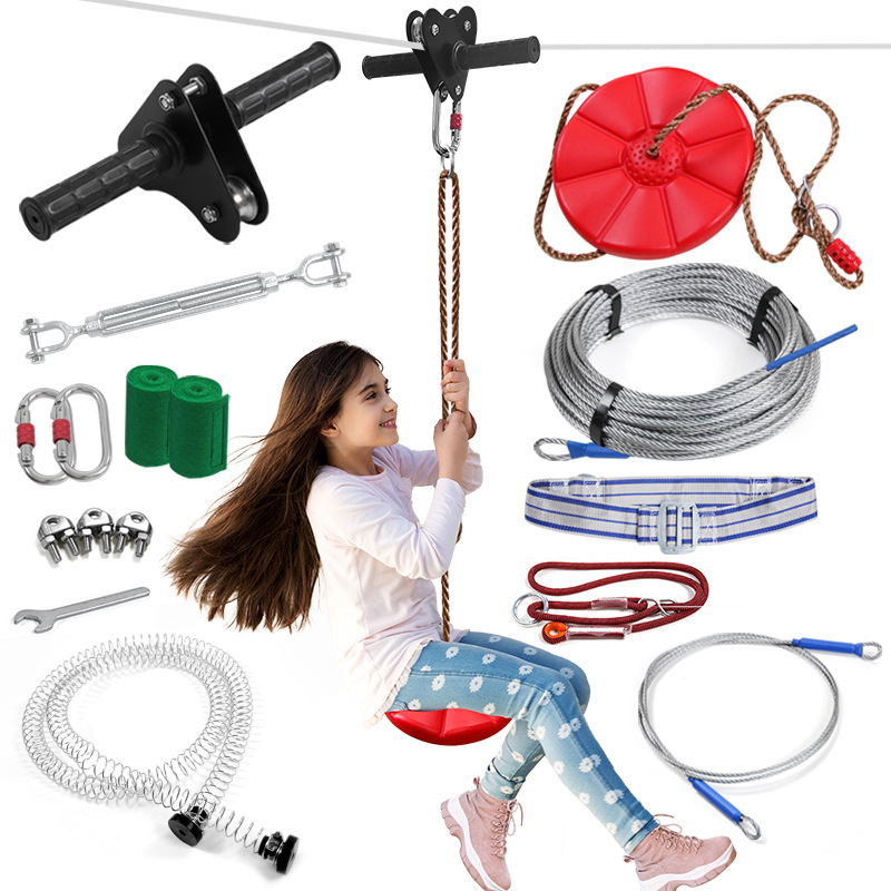 Kids Zipline Kit with Disc Swi - Outdoor Adventure Ziplines & Waterfall Puerto Vallarta recension och pris