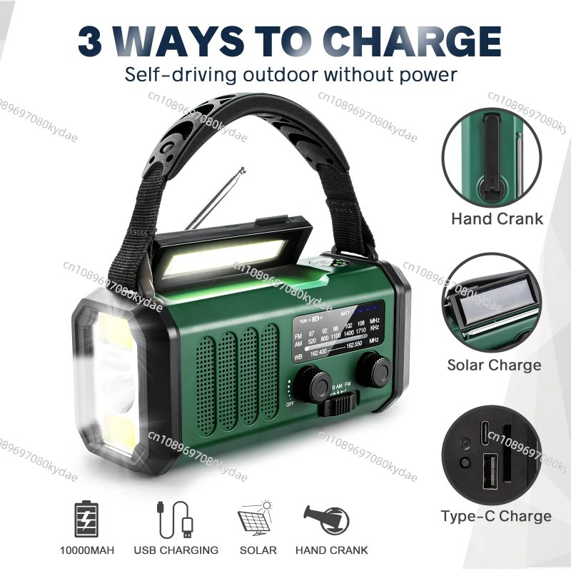 10000/20000mAh Battery Emergen - Emergency Radio Solar recension och pris