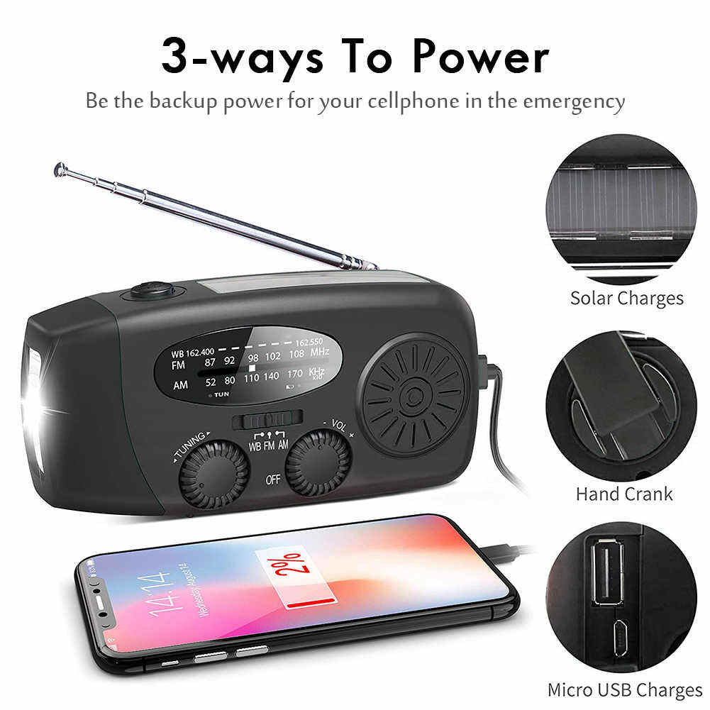 Multifunctional Portable Hand  - Emergency Radio Solar recension och pris