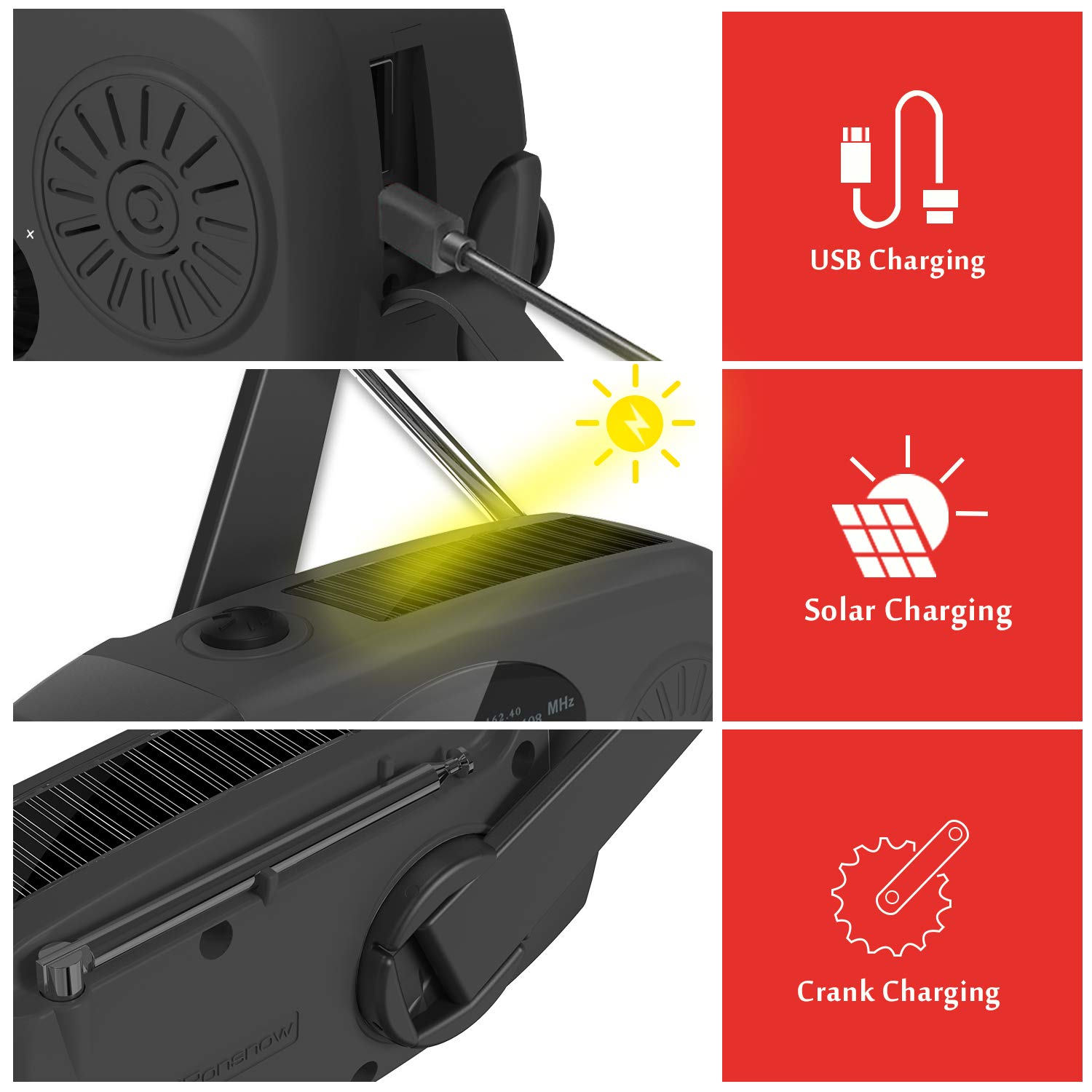 Multifunctional Portable Hand  - Emergency Radio Solar recension och pris