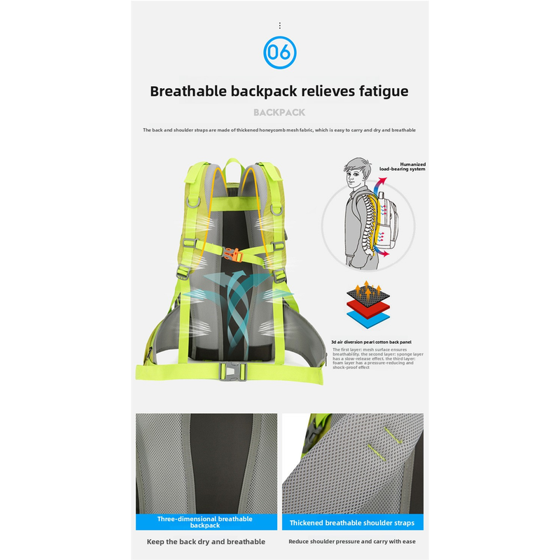 AZELA 36-55L Hiking Backpack L - Outdoor Adventure Backpack recension och pris